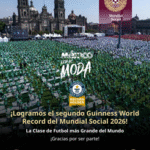 Clase de futbol más grande del mundo rompe Récord Guinness y hace “Oficialmente Asombroso” el Mundial Social en México